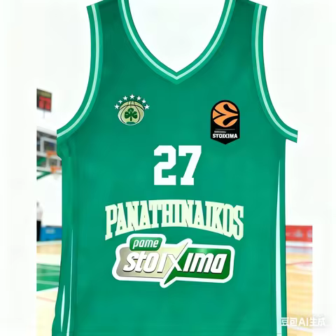 2026 New Panathinaikos Athens Home Basketball Jersey Vest, European Basketball Special Fan T-Shirt S