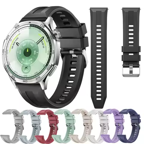 22mm Silicone Strap For Huawei Watch GT6 GT5 GT4 GT3 GT2 GT 46mm Watch 4/3 Pro For Huawei Watch GT6 