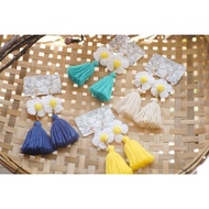 Minimalist White Daisy Earrings