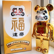 Trendy Play bearbrick-dharma ver.400% 28cm Gear Joint Plating High Quality sg2 Anime Anime Doll/Toy/gk/Gift/Collection/