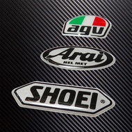 3D Rubber Waterproof Motorcycle Helmet Stickers Decals a-g-v-1 Helmet Logo Stickers Arai Reflective Epoxy Shoei
