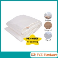 PE Sheet / Plastic Sheet Cover 4 1/2" X 20FT For Furniture Paint Sofa Mattress Floor Plastik / Cat c