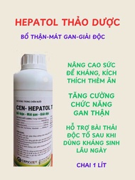 Giải độc ganthận gà vịt heo 1 chai 1lít bổ gantăng cường chức năng gan gà vịt heo