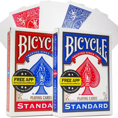 Bicycle Rider Back Red/Blue Back Blank Face Playing Cards Gaff Deck Magic Cards Special Props Close 