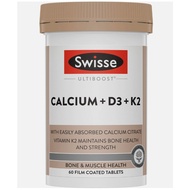 Swisse Ultiboost Calcium + D3 + K2 60 Tablets  *** EXP:08/2028 ***