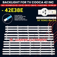 COOCAA 42 INCH LED TV BACKLIGHT 42E38E 42E38 BL 42 INC 5K 3V COCA KOKA 42E