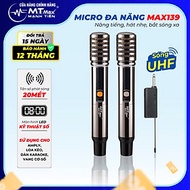 Micro MTMAX Max139 Cho Dàn Karaoke, Loa Kéo, Amply Cao Cấp Chính Hãng, Củ Micro Cao Cấp Set Tần Số, 