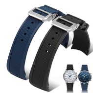 Rubber Watch Band For IWC Universal Original Portuguese Silicone Watch Strap Men's Navigation Timing