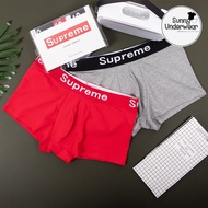 🔥พร้อมส่ง🔥 กางเกงในชาย Supreme (1กล่อง 3ตัว) กางเกงในผู้ชาย สุพรีม ทรงBoxer ของแท้ 100% เนื้อนุ่มสบายใส่สบาย