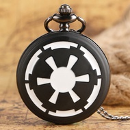 Galactic Empire Badge Star Wars Ewok Quartz Men Women Pocket Watch Full Hunter