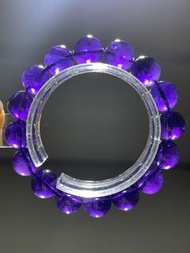 全新 收藏級烏拉圭紫水晶手串 13.6mm 大mm 手串 紫水晶 紫晶 冰透紫水晶 天然水晶 手串 手鏈 晶簇 晶鎮 水晶球 能量柱 水晶柱 水晶擺設 面交只限寶琳