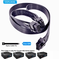 PCIe 8Pin to Dual 8Pin 6+2Pin GPU PSU Cable For Corsair HXi Series Full Modular PSU HX750i HX850i HX