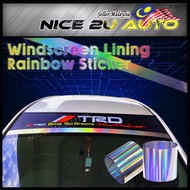 Rainbow Lining 5CM Sticker For Car Van Lorry Bus Chrome Accessories Automotive Pelekat Kereta Hiasan Waterproof