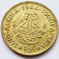 I Double Bird South Africa 1961-1964 1/2 Cent Brass Coin 25.5mm 5.6g Coin Collectibles 5.13+*/% $#@!