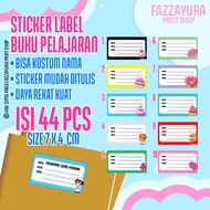 CAKE THEME BOOK LABEL STICKER | Contents 44 PCS Size 7x4 cm
