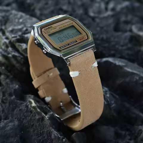 For Casio a168we AE-1200/1300 F91w A159 F105 A158 a169 f91w SGW-300 Vintage Watch Suede Leather Stra