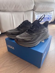 99%新】HOKA Clifton 9 男裝慢跑鞋 全黑 BLCKS US7.5 / EUR40.6