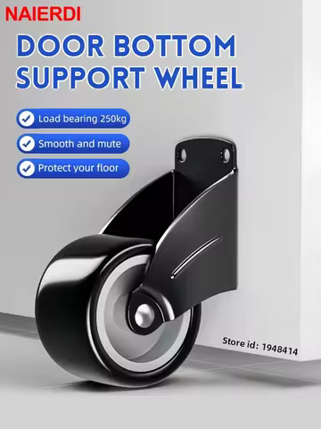 NAIERDI 1 Piece Door Bottom Support Wheel Anti-Droop Adjustable Height PP Nylon Furniture Wheels Cas