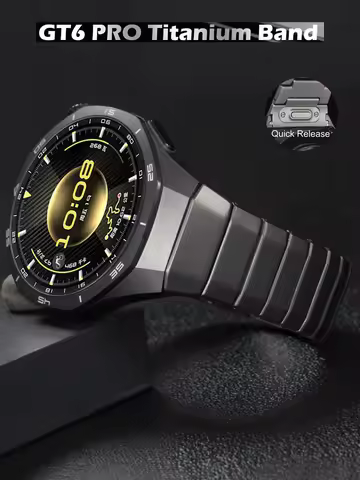 Official 1:1 No Gap Titanium Strap for Huawei Watch GT 6 Pro Luxury Metal Bracelet correa Huawei Wat