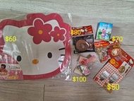 Hello Kitty 食玩玩具＃枱墊＃掛勾＃鎖 (1999-2004)