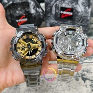 100% ORIGINAL CASIO G-SHOCK GM-110BD-1A9/GM-110D-8A MAN WATCH with metal bezel and band.