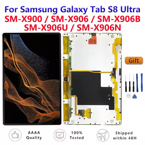 New LCD For Samsung Galaxy Tab S8 Ultra X900 X906 X906U SM-X900 SM-X906 SM-X906B SM-X906U SM-X906N T