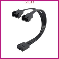 LID PWM Fan Splitter 4Pin Adapter Cable 1 to 2 Computer CPU Fan Splitter PC Fan Extension Power Cabl