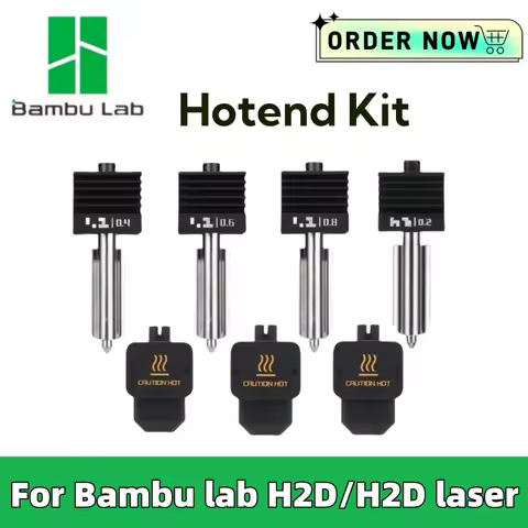 Original Hotend For Bambu Lab H2D Hotend Hardened steel 0.2/0.4/0.6/0.8mm Stain steel Hotend For H2D