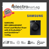 SAMSUNG WD12BB944DGBSP Front Load Washer Dryer  with AI Ecobubble™  and QuickDrive™ 12/8kg