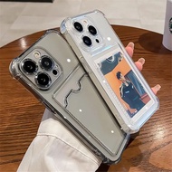 For itel A80 A70 P55 4G Casing Card Slot Transparent Phone Case Wallet Soft Anti Shock Cover Case