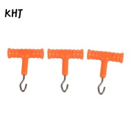 KHJ 10 Pcs Hook Fishing Baiting Rig Tool, Stainless Steel T Shape Handle Fishing Baiting Rig Tool, D