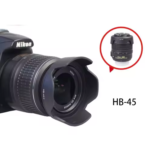 52m Nikon AF-S 18-55 VR Camera HB-45 Lens Hood Lens D3300 D3200 D3100 D3000 DSLR D5000 D5100 D5200 D