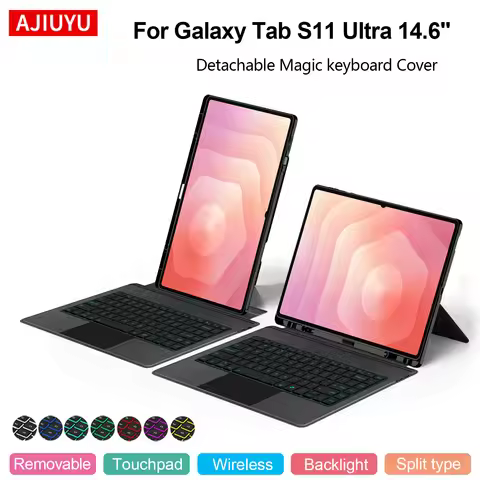 Touchpad Keyboard For Samsung Galaxy Tab S11 Ultra 14.6" Case Tab S11 ultra 2025 SM-X930 X936B Detac