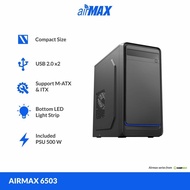 Casing Komputer Gamemax Airmax 6503 Micro-ATX include 500Watt PSU Case PC