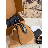 Large Capacity Practical Suede Boston Pillow Hnadbag Shoulder Bag 398867