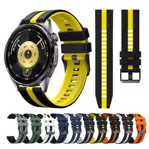20mm 22mm Replace Strap For Huawei GT 6 pro/GT Runner 2 Sports Silicone Strap WATCH 5 4 3/GT 6 5 4 3