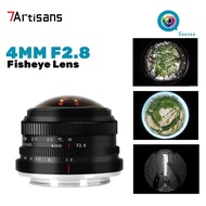 7Artisans 4mm F2.8 APS-C Manual Focus 225° Circular Fisheye Lens For E / Fuji X / M43 / EOS-M Mount Mirrorless Cameras