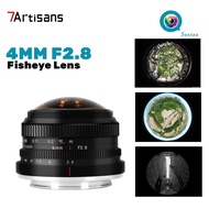7Artisans 4mm F2.8 APS-C Manual Focus 225° Circular Fisheye Lens For E / Fuji X / M43 / EOS-M Mount 
