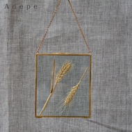 [Adepe] Wall Frames, Gold Metal Pressed Glass Floating Hanging Photo Frames, 6.3 x 6.3