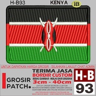 FL-93 H-B93 LOGO EMBROIDERY PATCH FLAG/ FLAG