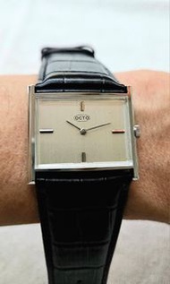 瑞士樂都OcTo 手上鏈機芯,鏡鋼方形錶