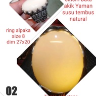 cincin batu akik yaman susu natural 07