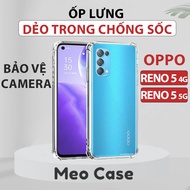 Oppo Reno 5, Oppo Reno 5 5G Case, Shock-Resistant Transparent Flexible TPU, camera Bezel Protection Phone Case | Meo Case