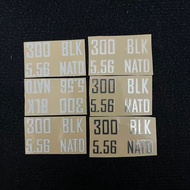 300BLK Shell-throwing Window Metal Sticker 5.56 Jinmingxia Supply m4 SCAR LDT416ak74U Accessories Le