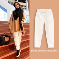 Paris Boyfriend Jeans 2Wins Exclusive [Jeans putih tak jarang, Loose, Jeans Plus Size]