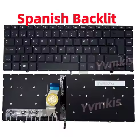 Spanish Backlit laptop Keyboard For HP EliteBook 1050 G1 ZBook Studio G5 X360 HSN-Q11C