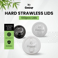 Strawless Hard Lid 90MM for slim cup hard cup / Hard Milk Tea Cups & Slim Milk Tea Cups / 90mm Lid