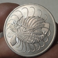 Coin kuno Singapura 50 Cent Tahun campur 