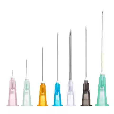 100Pcs/Box 0.5inch 1inch 1.5inch Syringe Needle Sterile 18G 21G 22G 23G 25G 27G 30G 32G , Sharp Disp