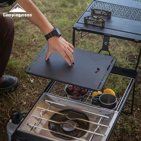 CAMPINGMOON CK-25BK-1PIGT Combination Table Suitable For Snow Peak Stove Cover Outdoor Camping Table